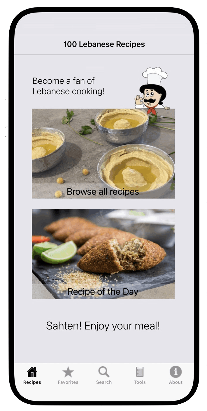 100 Lebanese Recipes iOS App