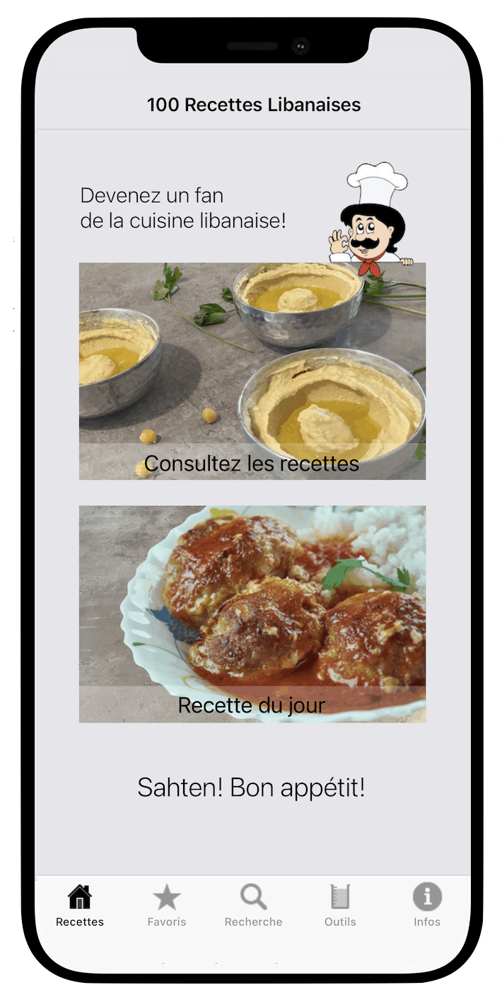 100 Recettes Libanaises - Application iOS