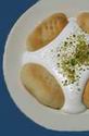 Karabige: Pistachio filled cookies topped with whipped marshmellow.